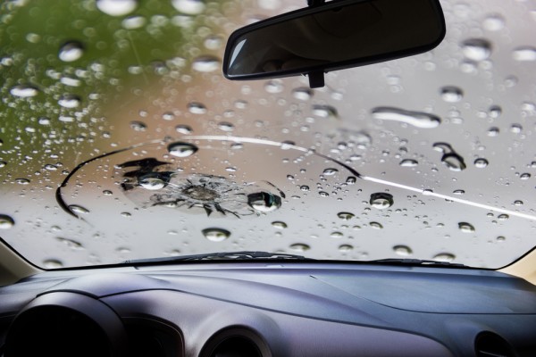 Cracked windshield